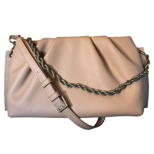 Target A New Day Gathered Pochette Crossbody Bag - Beige Tan Ruched
